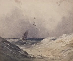 Barco à vela antes de uma tempestade, c.1830